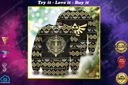 LOZ master sword full print ugly christmas sweater