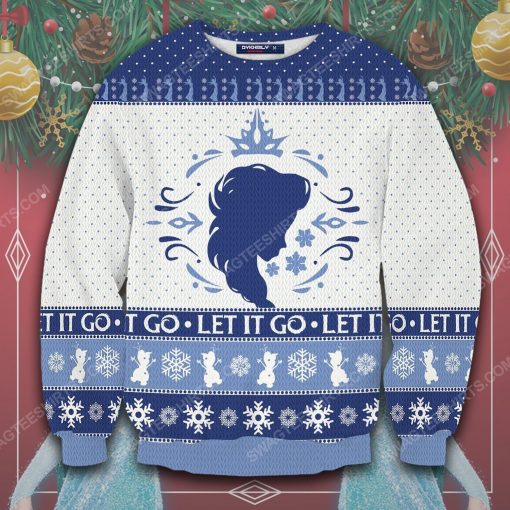 Let it go elsa full printing ugly christmas sweater 5