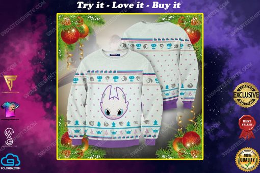 Light fury how to train your dragon ugly christmas sweater