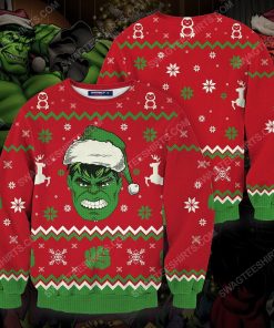 Marvel hulk smashing' full printing ugly christmas sweater 2