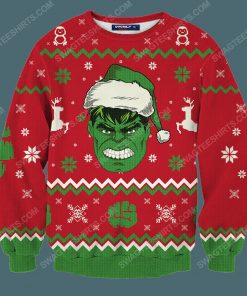 Marvel hulk smashing' full printing ugly christmas sweater 3