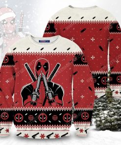 Maximum effort deadpool ugly christmas sweater 2