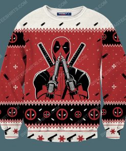 Maximum effort deadpool ugly christmas sweater 3