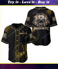Megadeth american heavy metal band baseball jersey