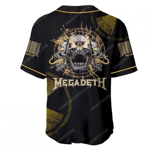 Megadeth american heavy metal band baseball jersey 3