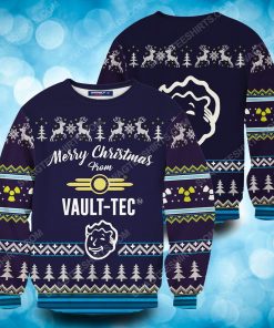 Merry christmas from vault tec dweller boy ugly christmas sweater 2