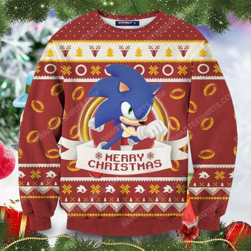 Merry christmas super sonic ugly christmas sweater 2