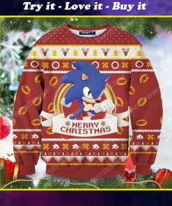 Merry christmas super sonic ugly christmas sweater