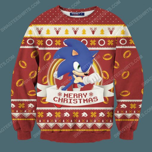 Merry christmas super sonic ugly christmas sweater 3