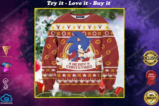 Merry christmas super sonic ugly christmas sweater