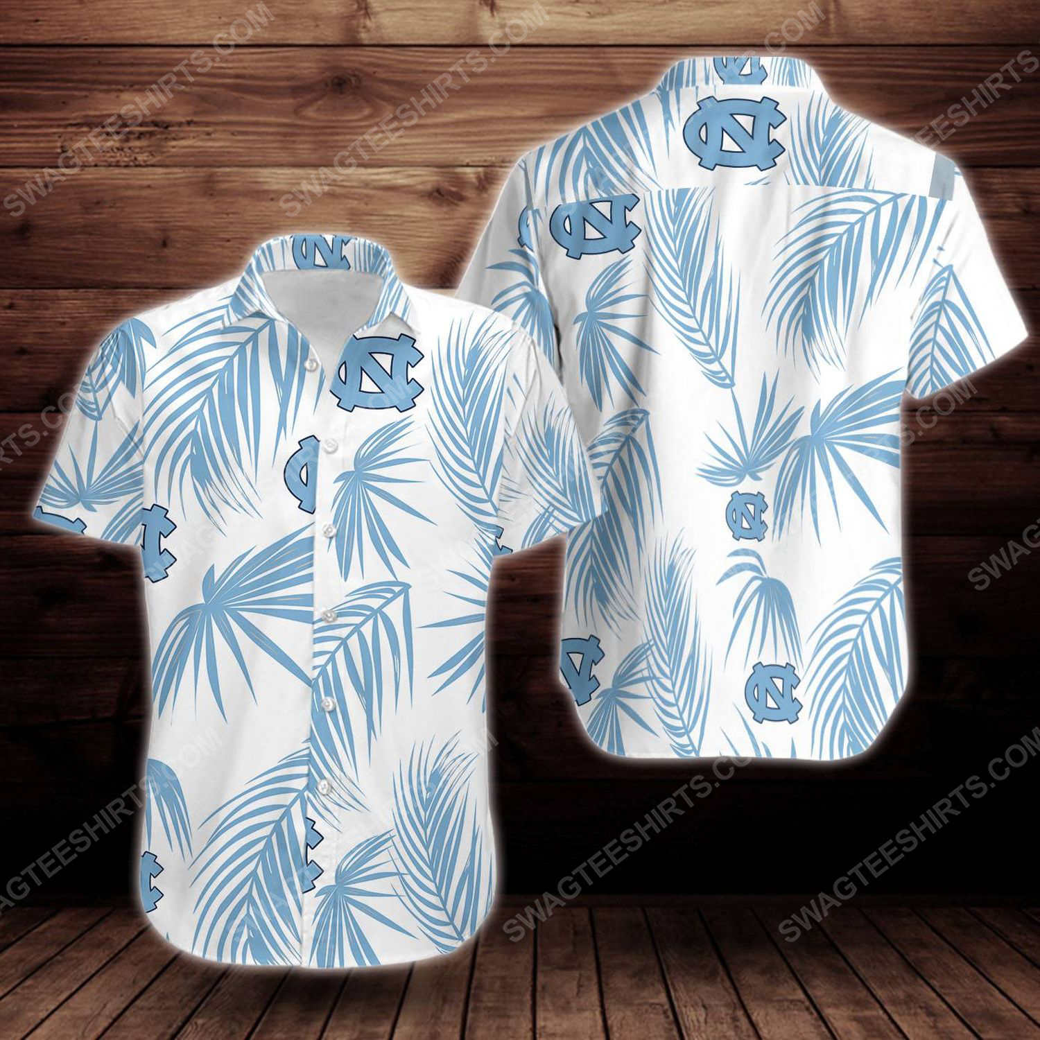 North carolina tar heels short sleeve hawaiian shirt 2 - Copy
