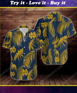 Notre dame fighting irish short sleeve hawaiian shirt