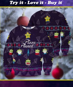 Pizza planet full print ugly christmas sweater