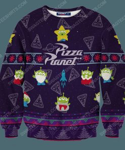 Pizza planet full print ugly christmas sweater 3
