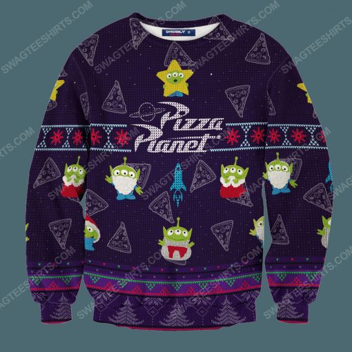 Pizza planet full print ugly christmas sweater 3