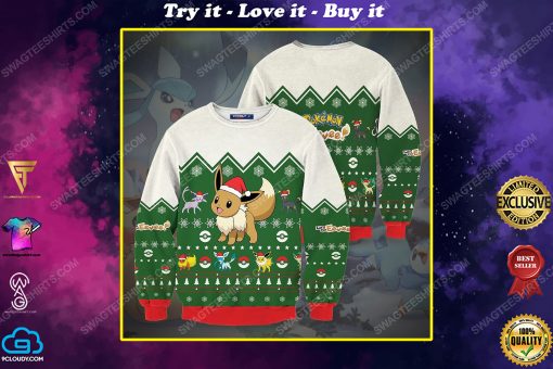 Pokemon eevee full print ugly christmas sweater