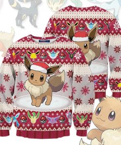 Pokemon eeveelution christmas holiday ugly christmas sweater 2