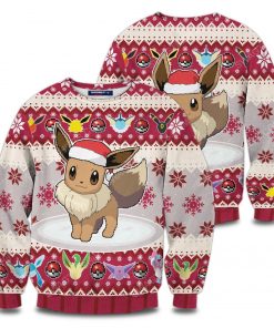 Pokemon eeveelution christmas holiday ugly christmas sweater 3
