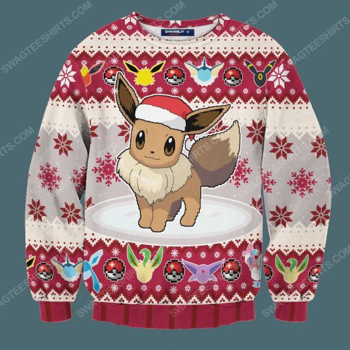 Pokemon eeveelution christmas holiday ugly christmas sweater 4