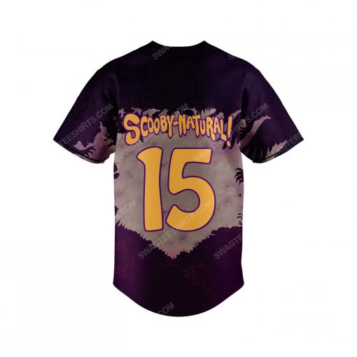 Scooby doo natural all over print baseball jersey 3