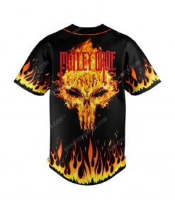 Skull with fire motley crue rock band all over print baseball jersey 2 - Copy