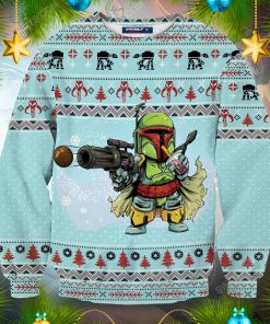 Star wars boba fett and boba tea full print ugly christmas sweater 2