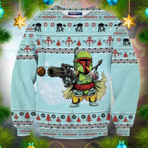 Star wars boba fett and boba tea full print ugly christmas sweater 5