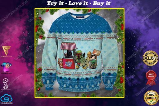 Star wars boba tea full print ugly christmas sweater