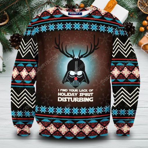 Star wars darth vader i find your lack of faith disturbing ugly christmas sweater 2