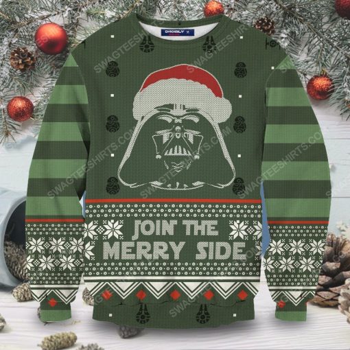 Star wars darth vader join the merry side ugly christmas sweater 2