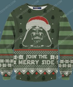 Star wars darth vader join the merry side ugly christmas sweater 3