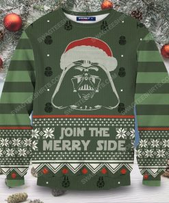 Star wars darth vader join the merry side ugly christmas sweater 5