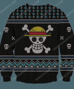 Straw hat pirates silhouette pirates for christmas time ugly christmas sweater 4