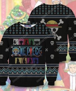 Straw hat pirates silhouette pirates for christmas time ugly christmas sweater 5