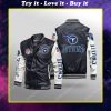 Tennessee titans all over print leather bomber jacket