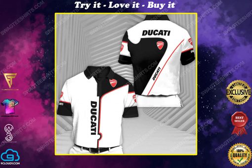 The ducati sports car racing all over print polo shirt
