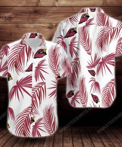 Tropical arizona cardinals short sleeve hawaiian shirt 2