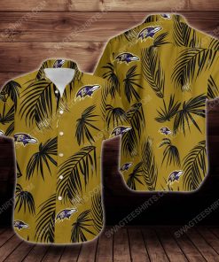 Tropical baltimore ravens short sleeve hawaiian shirt 2