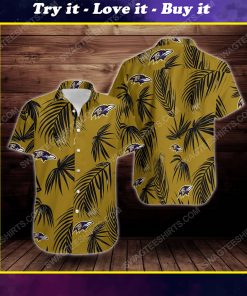 Tropical baltimore ravens short sleeve hawaiian shirt