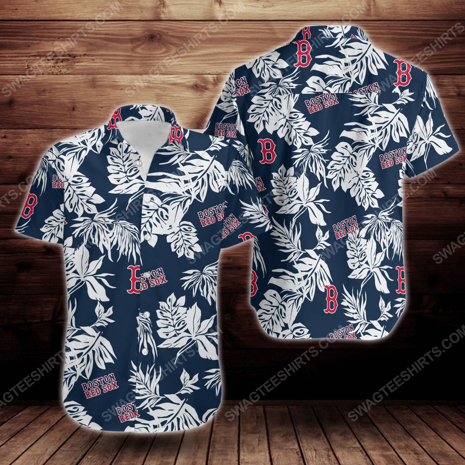 Tropical boston red sox short sleeve hawaiian shirt 2 - Copy