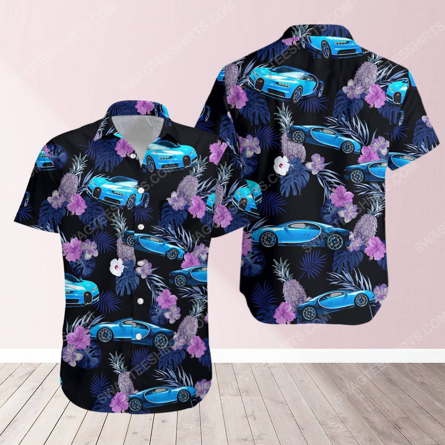 Tropical bugatti car short sleeve hawaiian shirt 2 - Copy