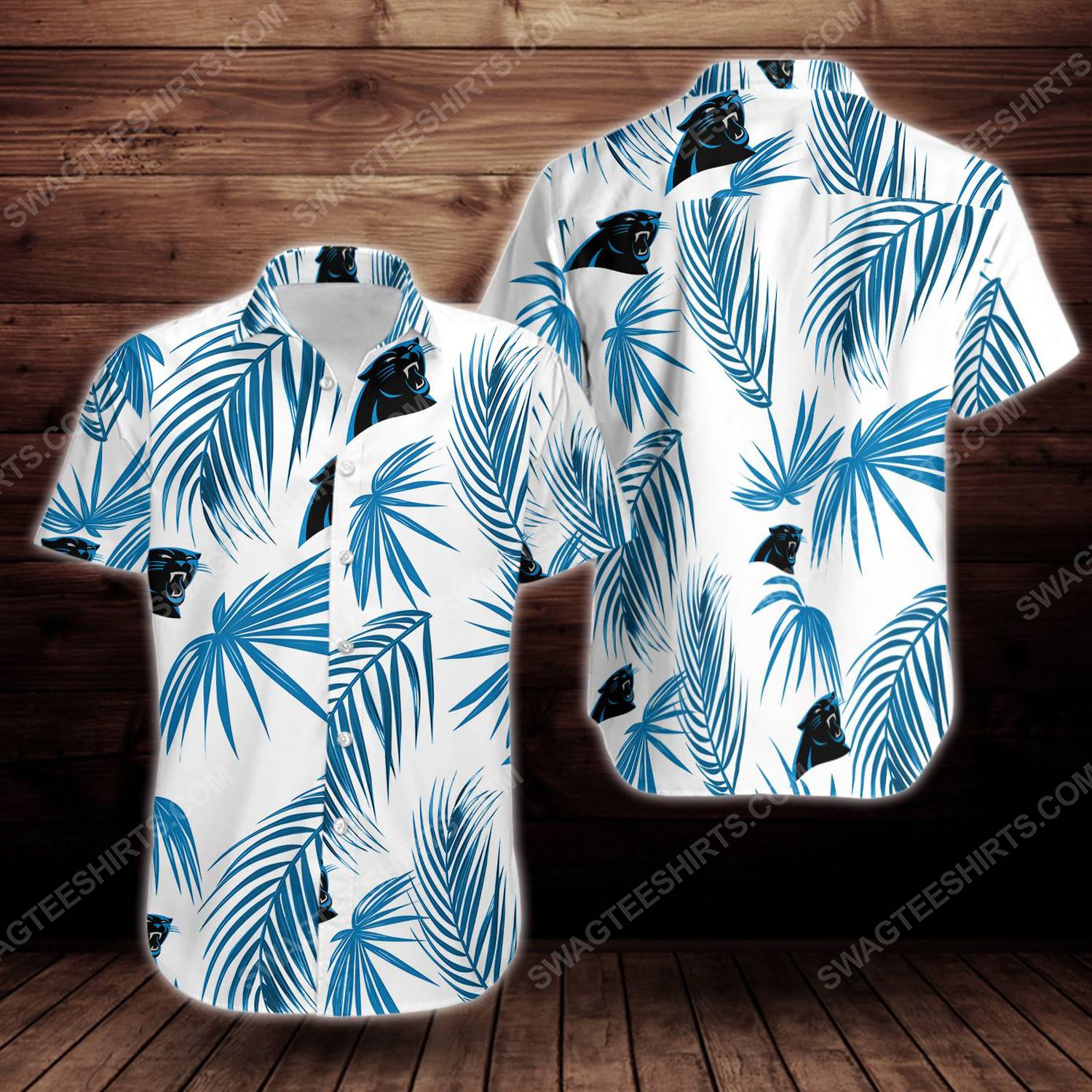 Tropical carolina panthers short sleeve hawaiian shirt 2 - Copy