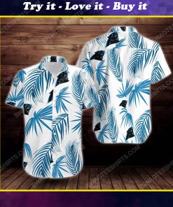Tropical carolina panthers short sleeve hawaiian shirt