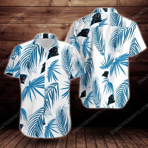 Tropical carolina panthers short sleeve hawaiian shirt 3