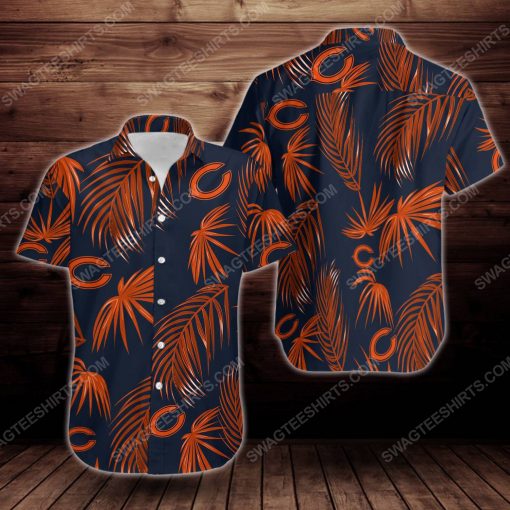 Tropical chicago bears short sleeve hawaiian shirt 3
