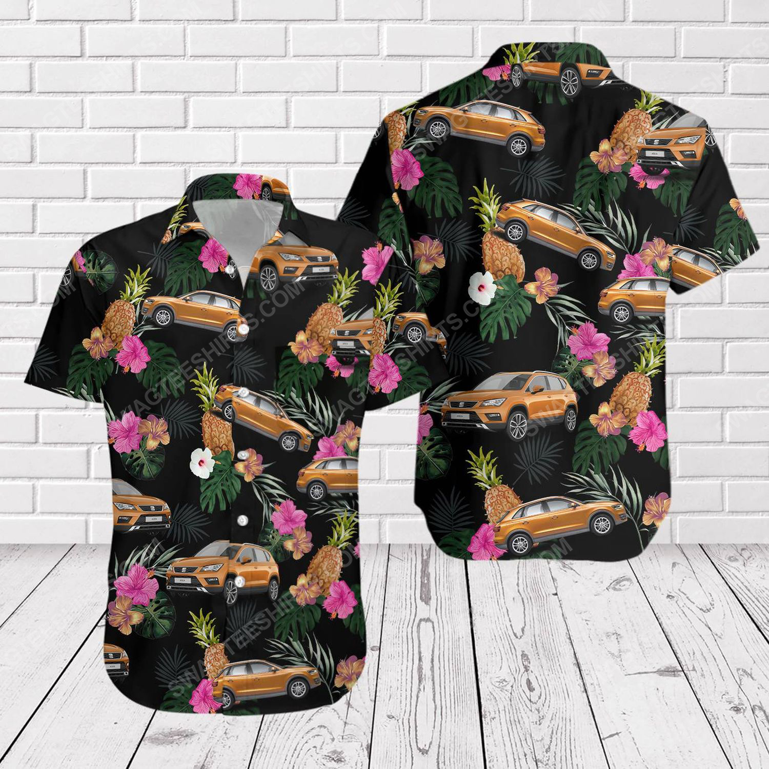 Tropical summer audi car short sleeve hawaiian shirt 2 - Copy