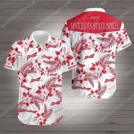 Tropical summer budweiser beer short sleeve hawaiian shirt 2 - Copy