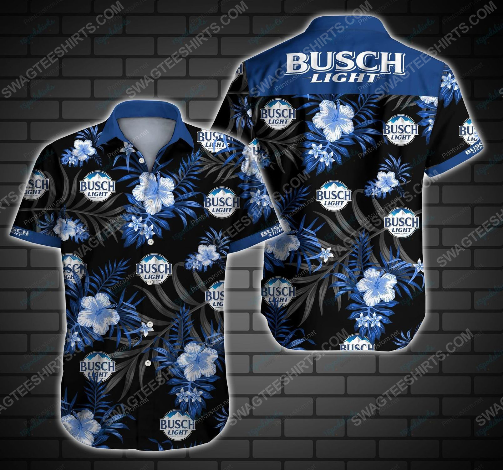 Tropical summer busch light beer short sleeve hawaiian shirt 2 - Copy