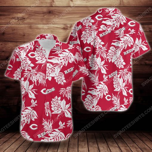 Tropical summer cincinnati reds short sleeve hawaiian shirt 2