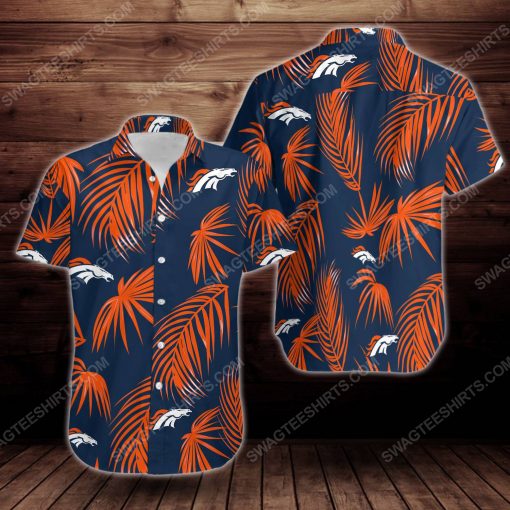 Tropical summer denver broncos short sleeve hawaiian shirt 2